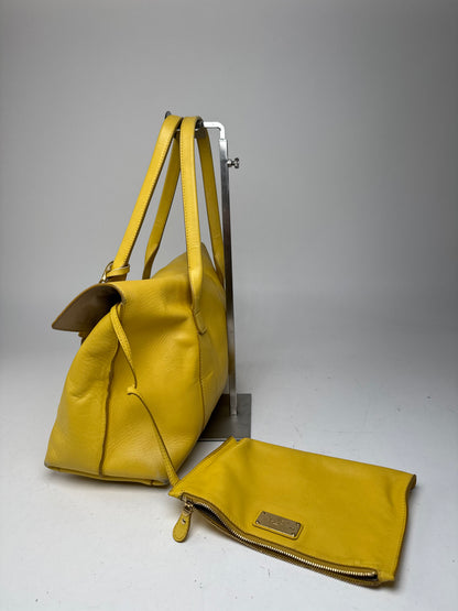 Vintage Salvatore Ferragamo Leather Bag Yellow