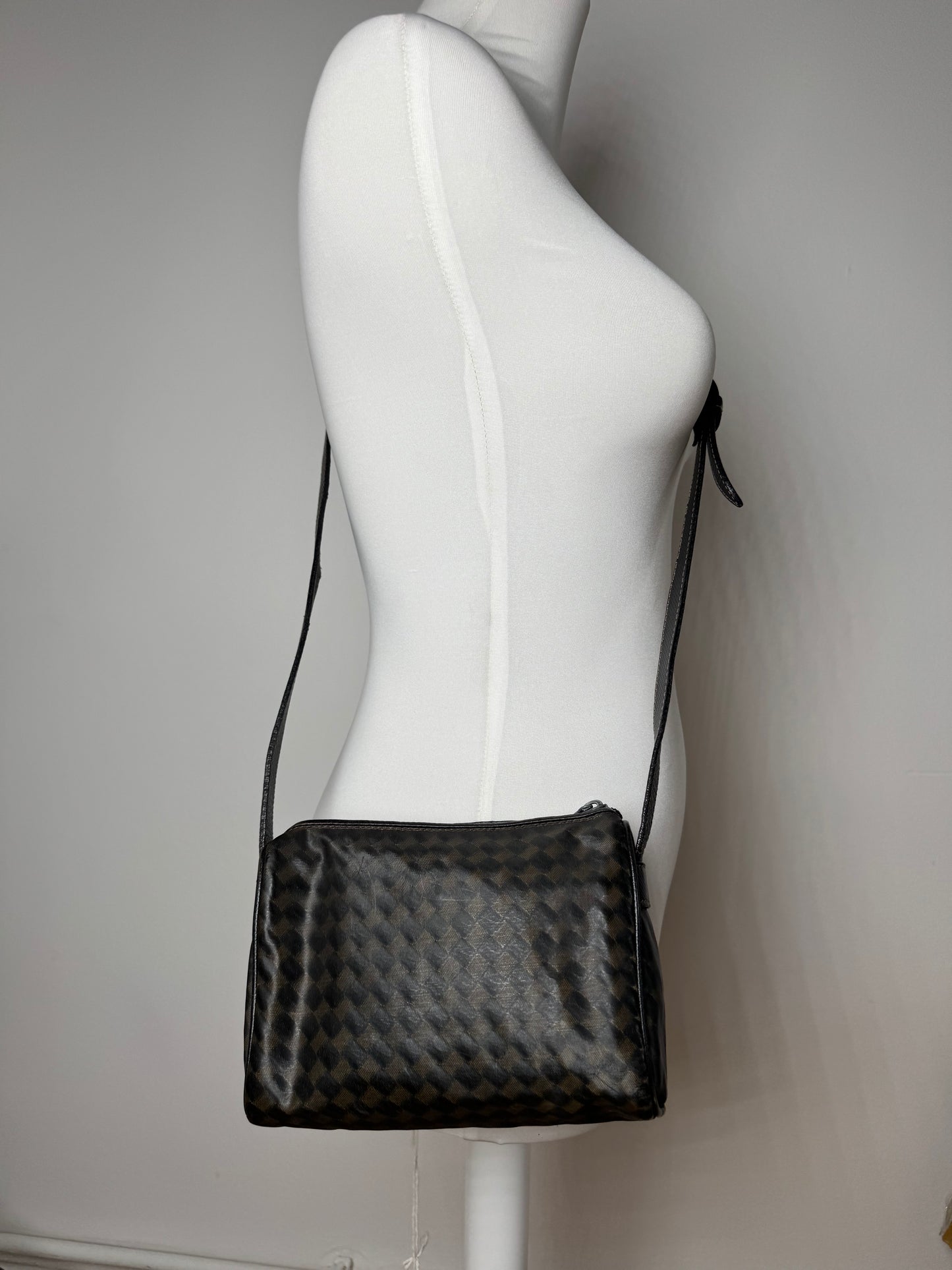 Sac vintage en cuir Bottega Veneta marron noir