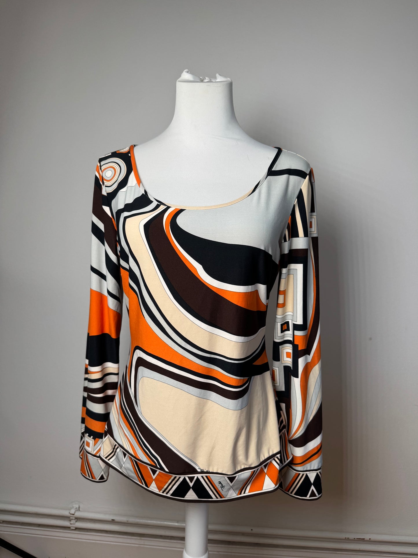 Vintage Pucci Sweatshirt Silk M Orange