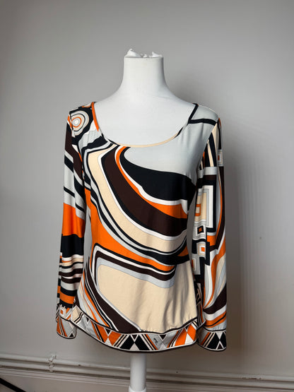 Vintage Pucci Sweatshirt Silk M Orange