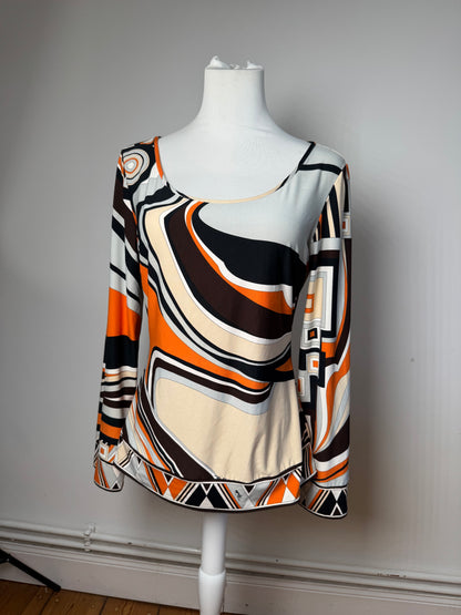 Vintage Pucci Sweatshirt Silk M Orange