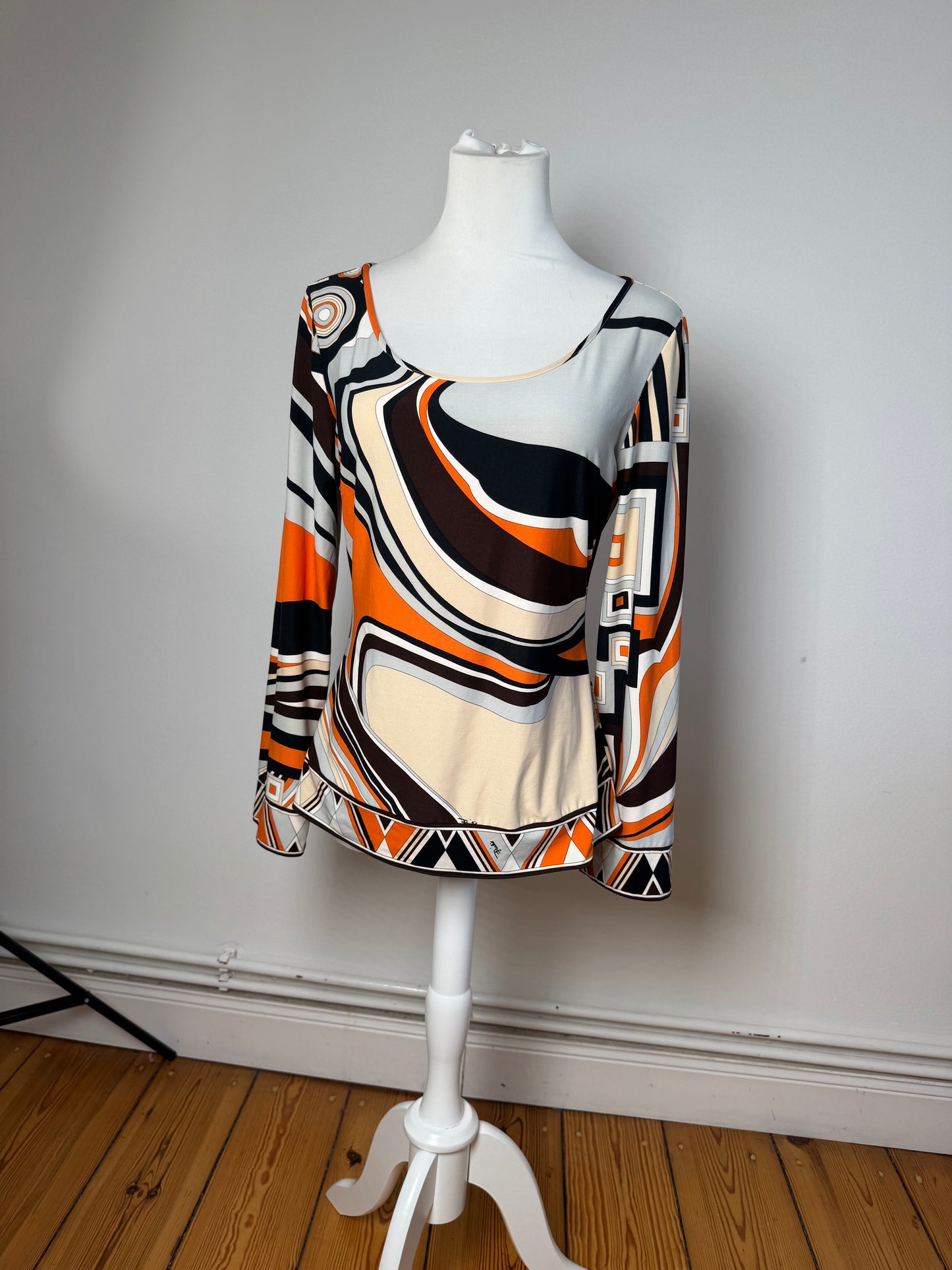 Vintage Pucci Sweatshirt Silk M Orange