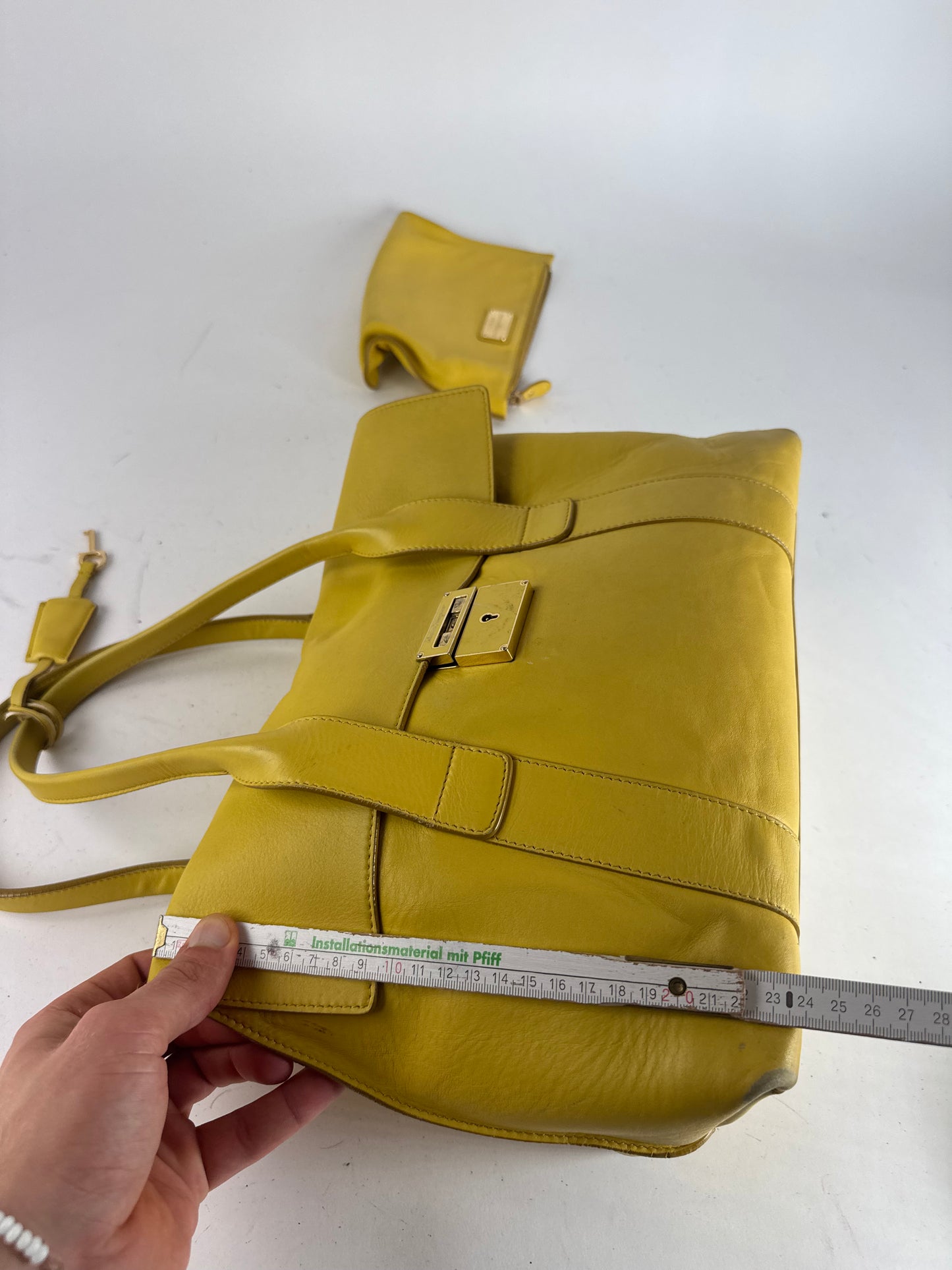 Vintage Salvatore Ferragamo Leather Bag Yellow