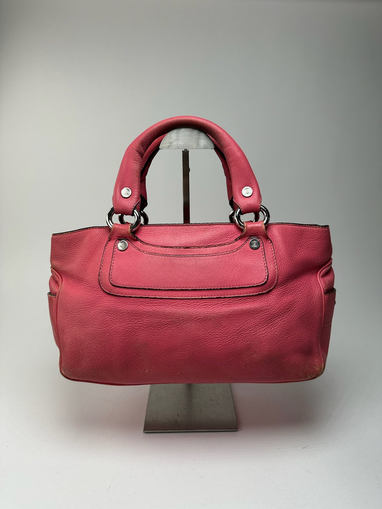 Sac vintage en cuir rose Celine Boogie