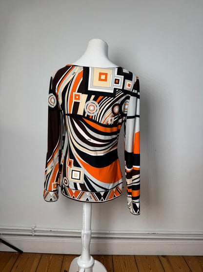 Vintage Pucci Sweatshirt Silk M Orange