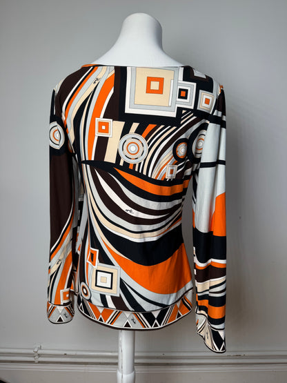 Vintage Pucci Sweatshirt Silk M Orange