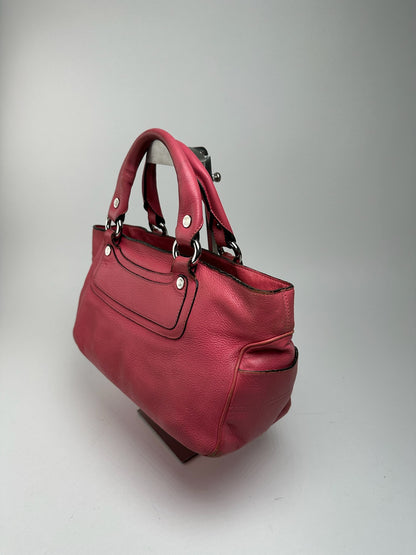 Sac vintage en cuir rose Celine Boogie