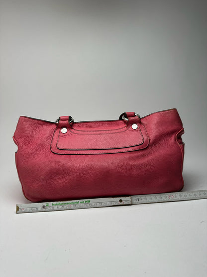 Sac vintage en cuir rose Celine Boogie