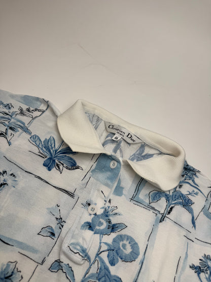 Vintage Dior Blue White Polo Shirt M