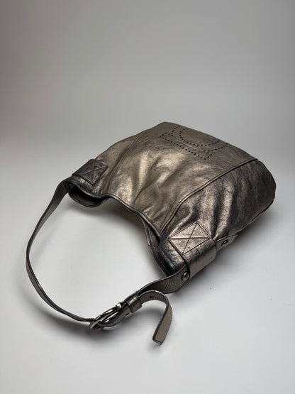 Vintage Salvatore Ferragamo Leather Handbag Bronze Golden