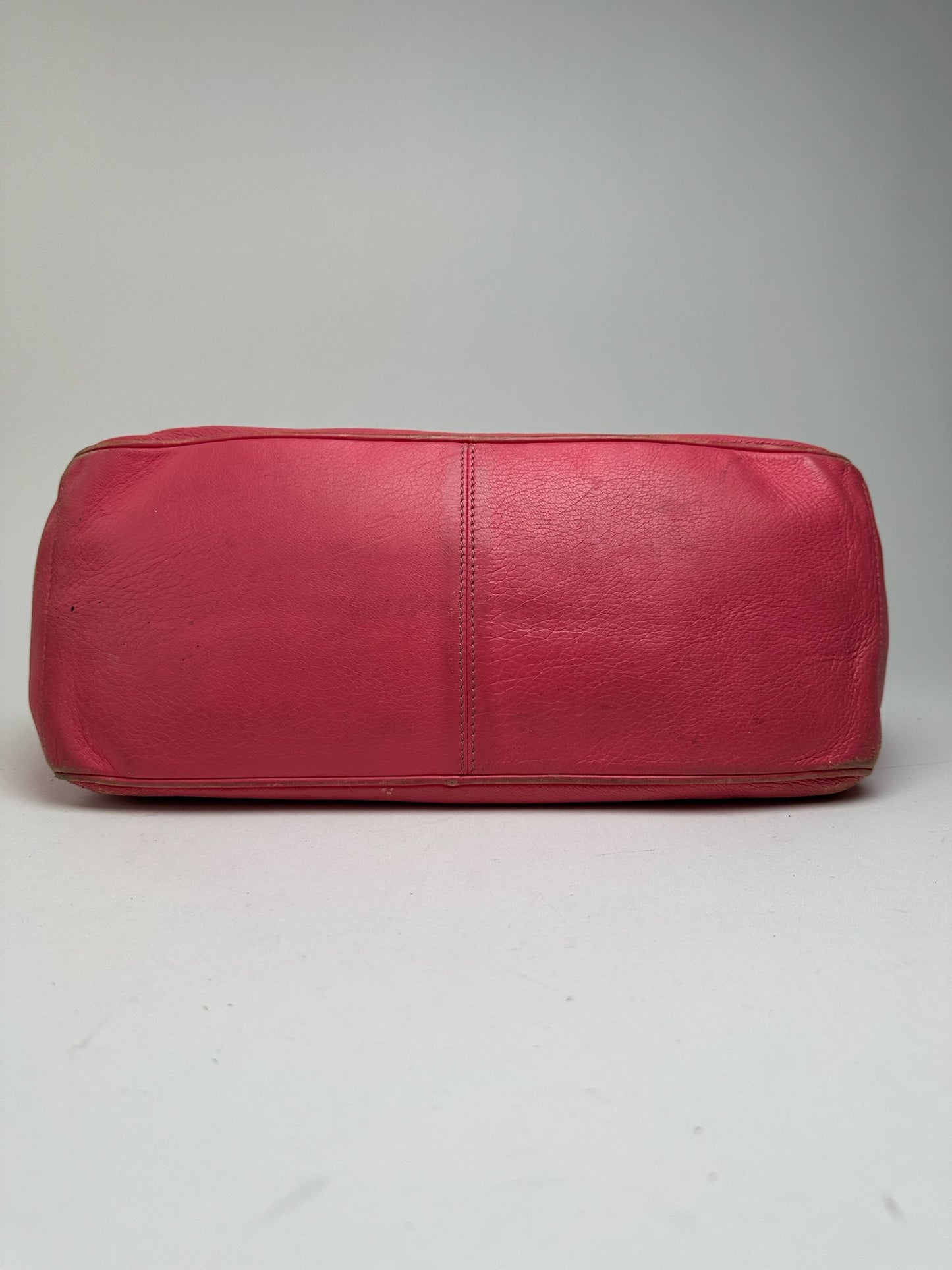 Sac vintage en cuir rose Celine Boogie