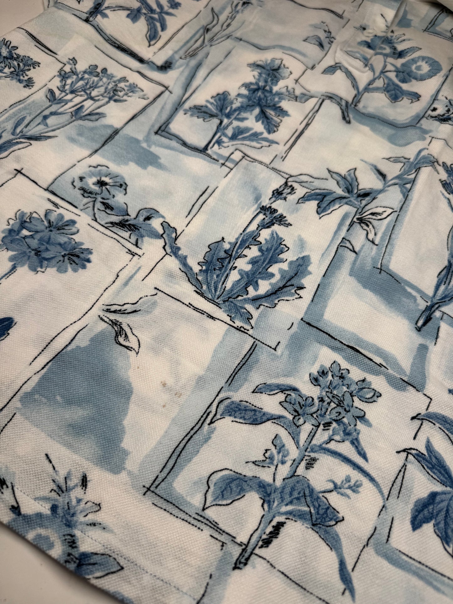 Vintage Dior Blue White Polo Shirt M