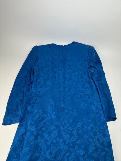 Vintage Givenchy Abstract Dress Blue