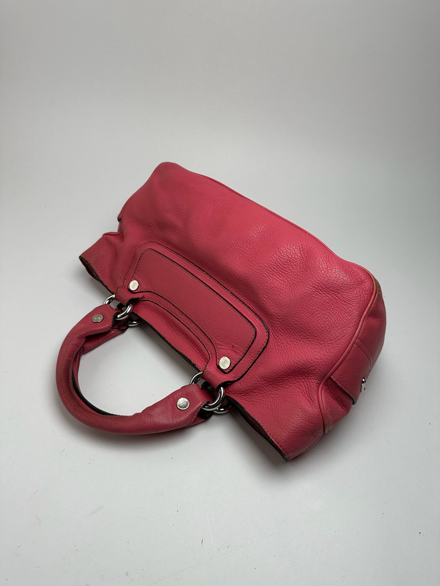 Sac vintage en cuir rose Celine Boogie