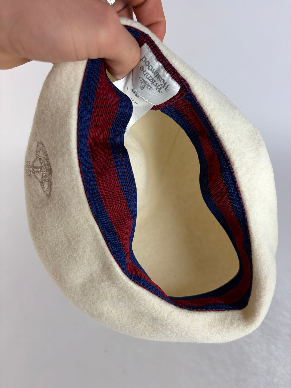 Vintage Vivienne Westwood Wool Beret Cream