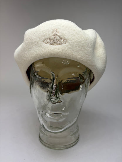 Vintage Vivienne Westwood Wool Beret Cream