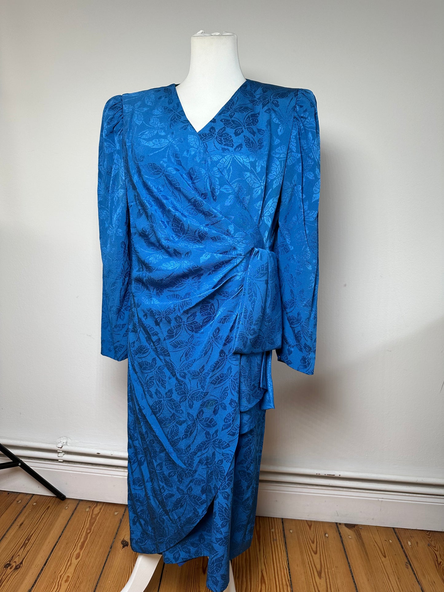 Vintage Givenchy Abstract Dress Blue