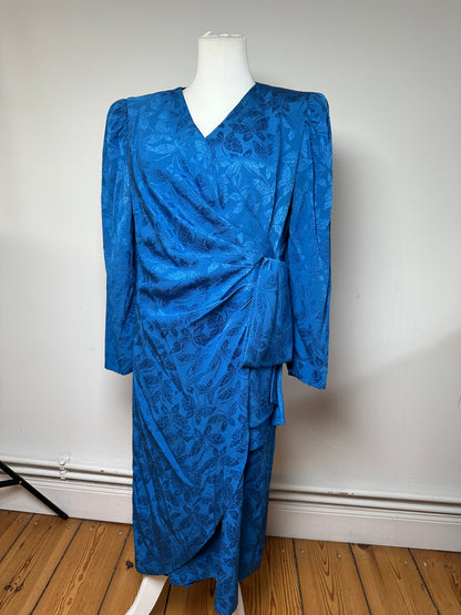 Vintage Givenchy Abstract Dress Blue