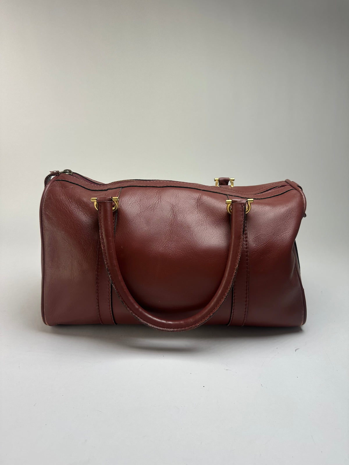 Vintage Cartier Must de Cartier Structured Top-Handle Bag Late 1990s Burgundy