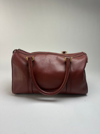 Vintage Cartier Must de Cartier Structured Top-Handle Bag Late 1990s Burgundy