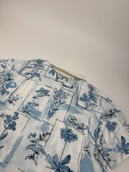 Vintage Dior Blue White Polo Shirt M