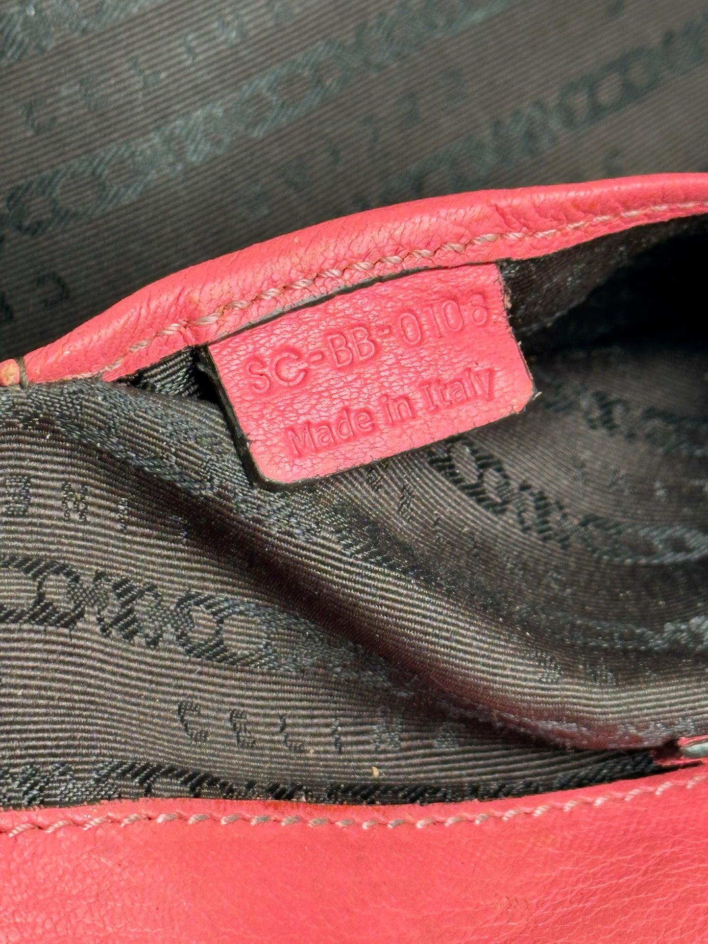 Sac vintage en cuir rose Celine Boogie