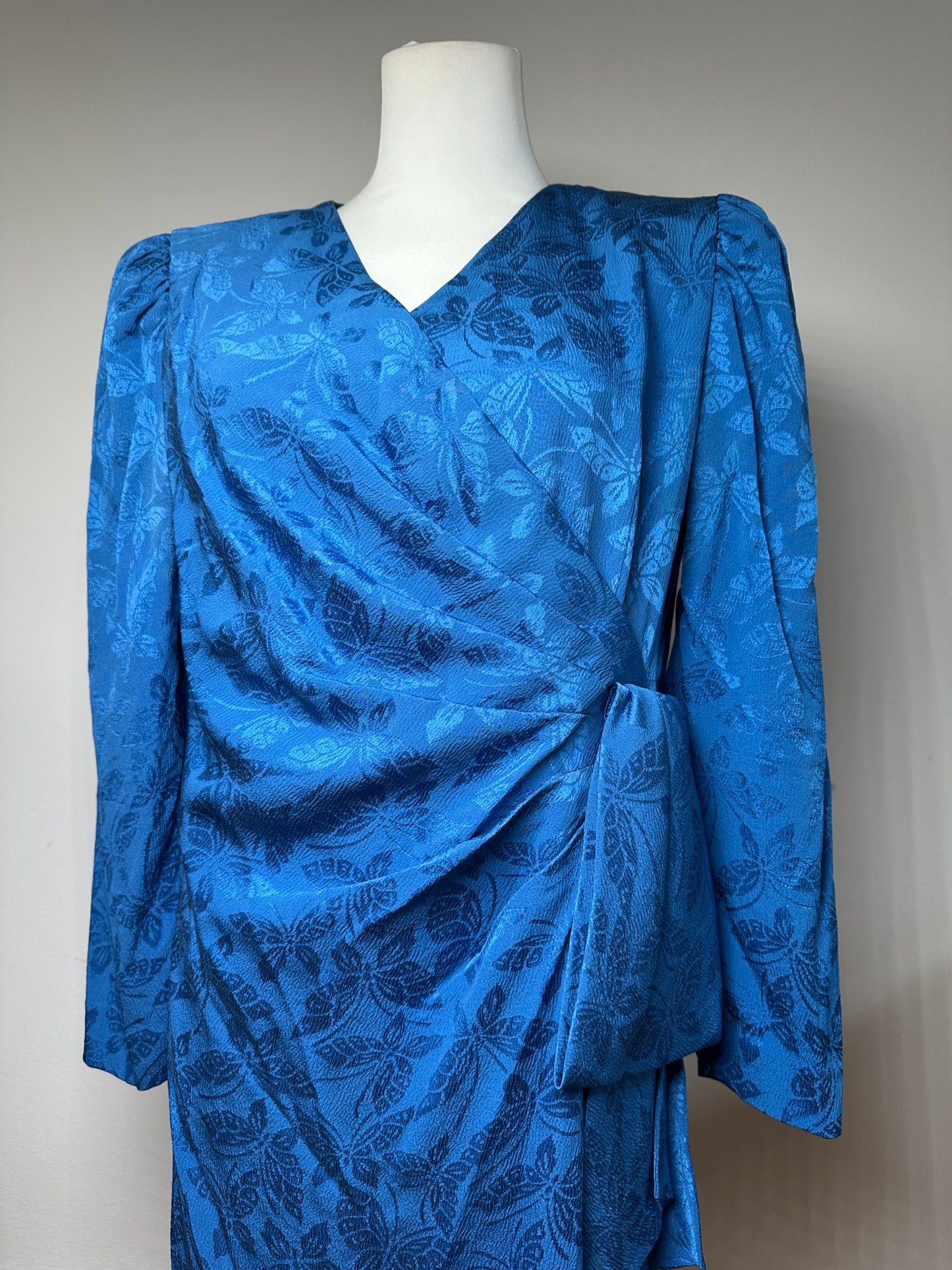 Vintage Givenchy Abstract Dress Blue