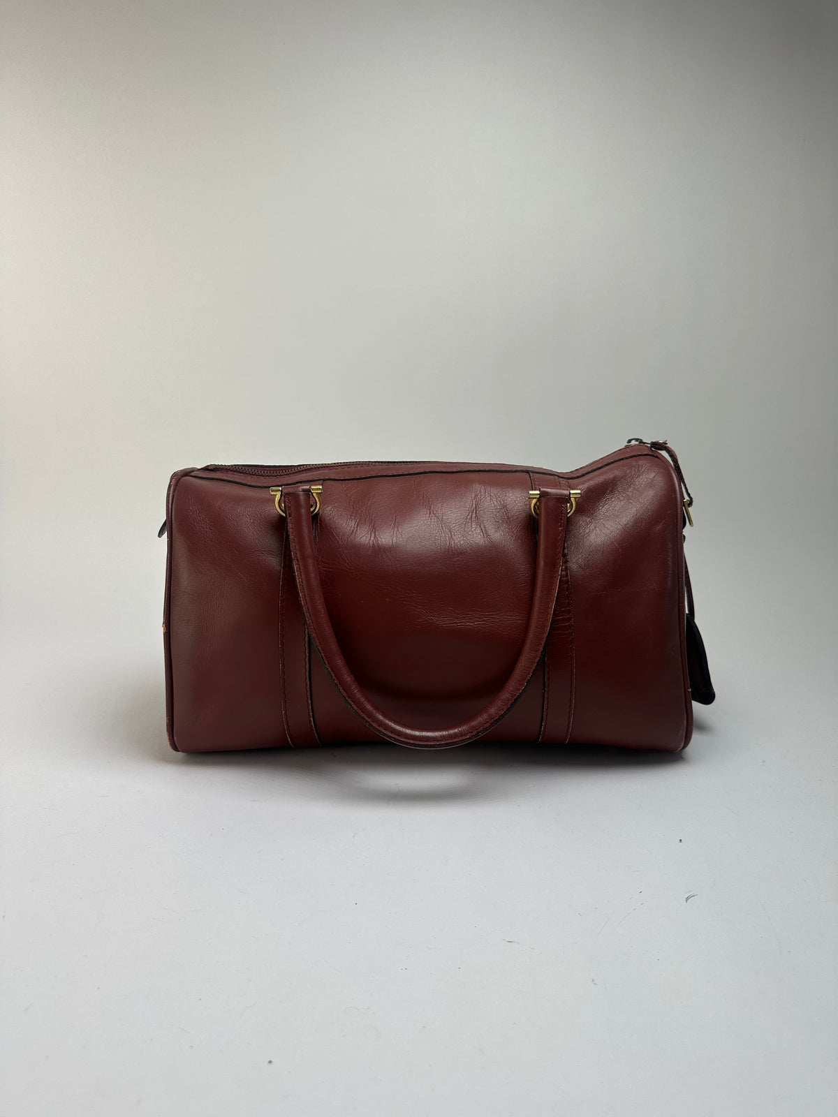 Vintage Cartier Must de Cartier Structured Top-Handle Bag Late 1990s Burgundy