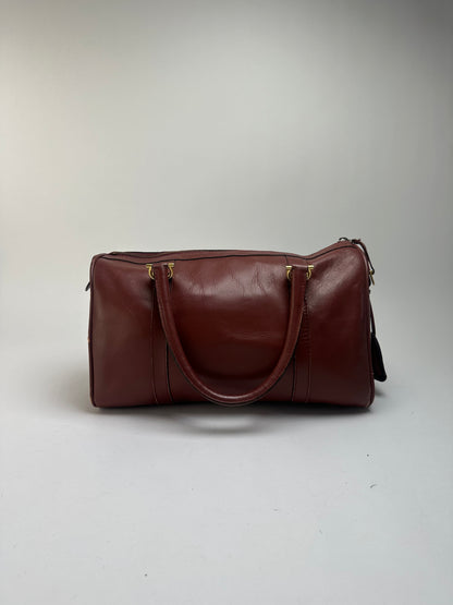 Vintage Cartier Must de Cartier Structured Top-Handle Bag Late 1990s Burgundy