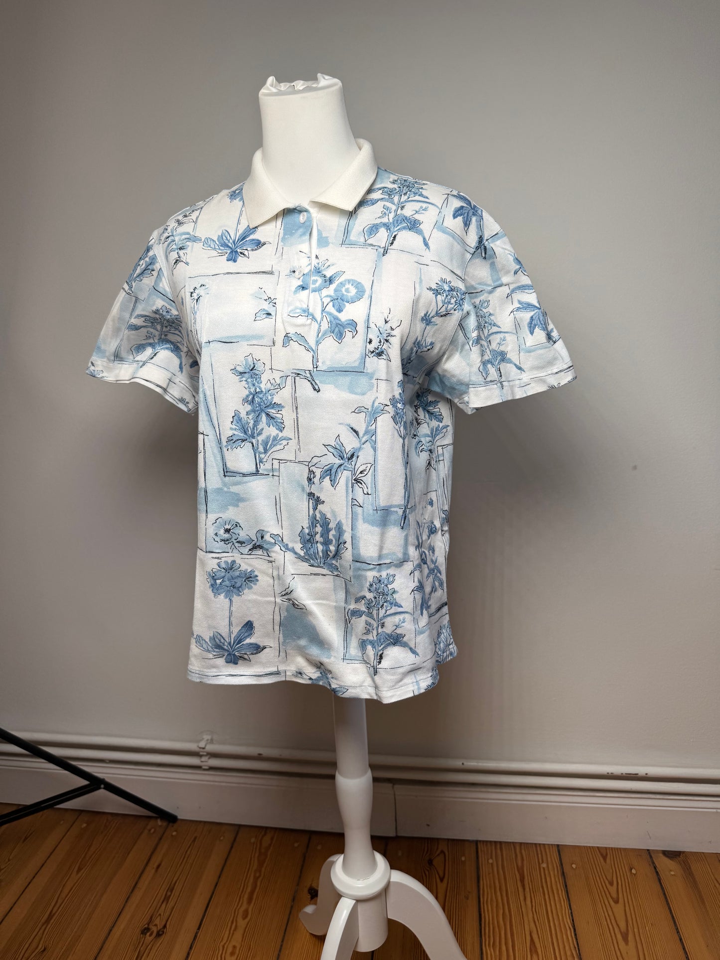 Vintage Dior Blue White Polo Shirt M