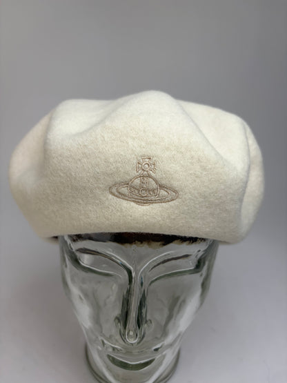 Vintage Vivienne Westwood Wool Beret Cream