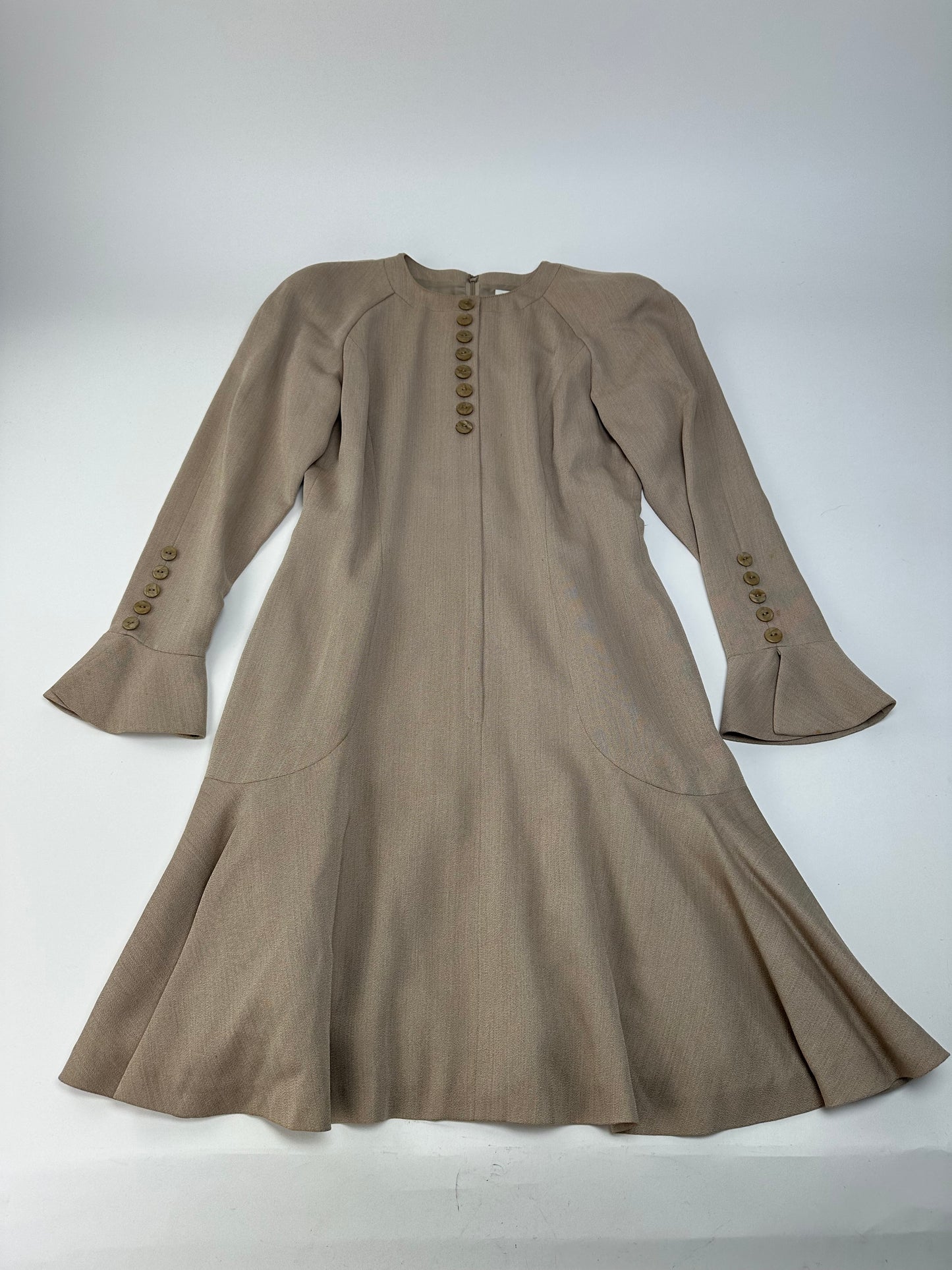 Vintage Dior Silk Blend Dress Y2K Beige