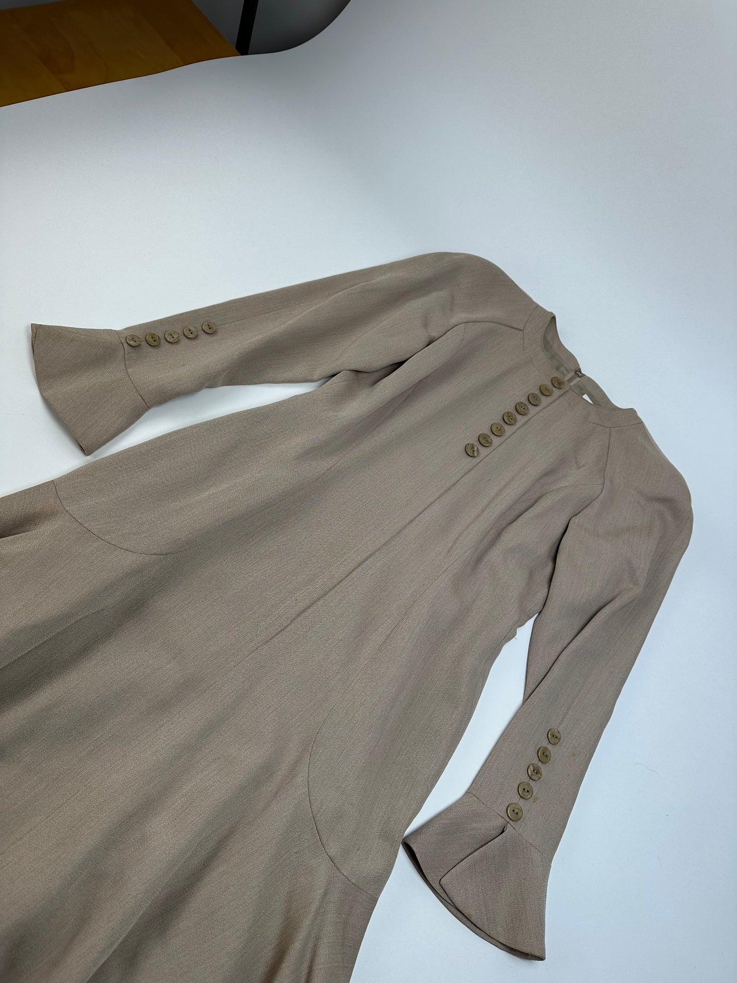 Vintage Dior Silk Blend Dress Y2K Beige