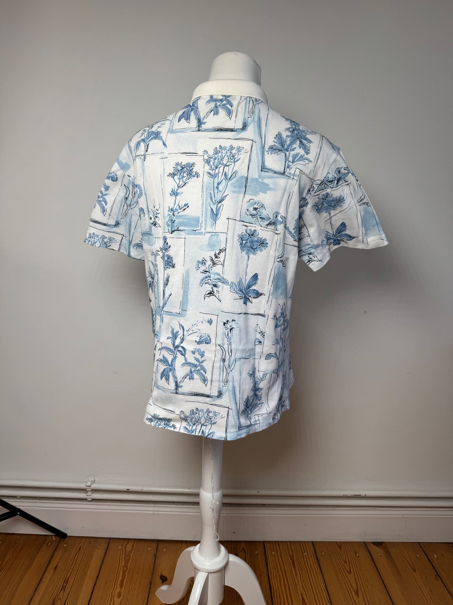 Vintage Dior Blue White Polo Shirt M