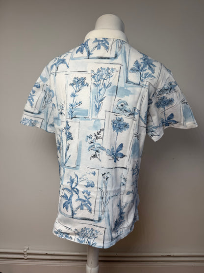 Vintage Dior Blue White Polo Shirt M