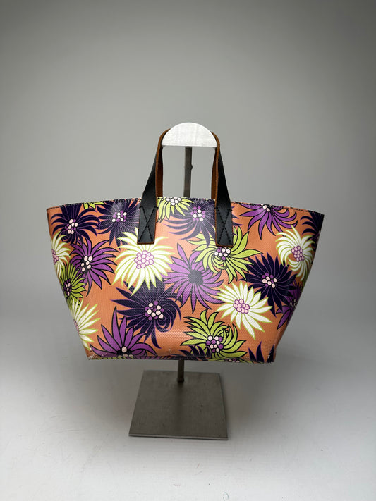 Vintage Marni Vegan Leather Abstract Multicolor Tote