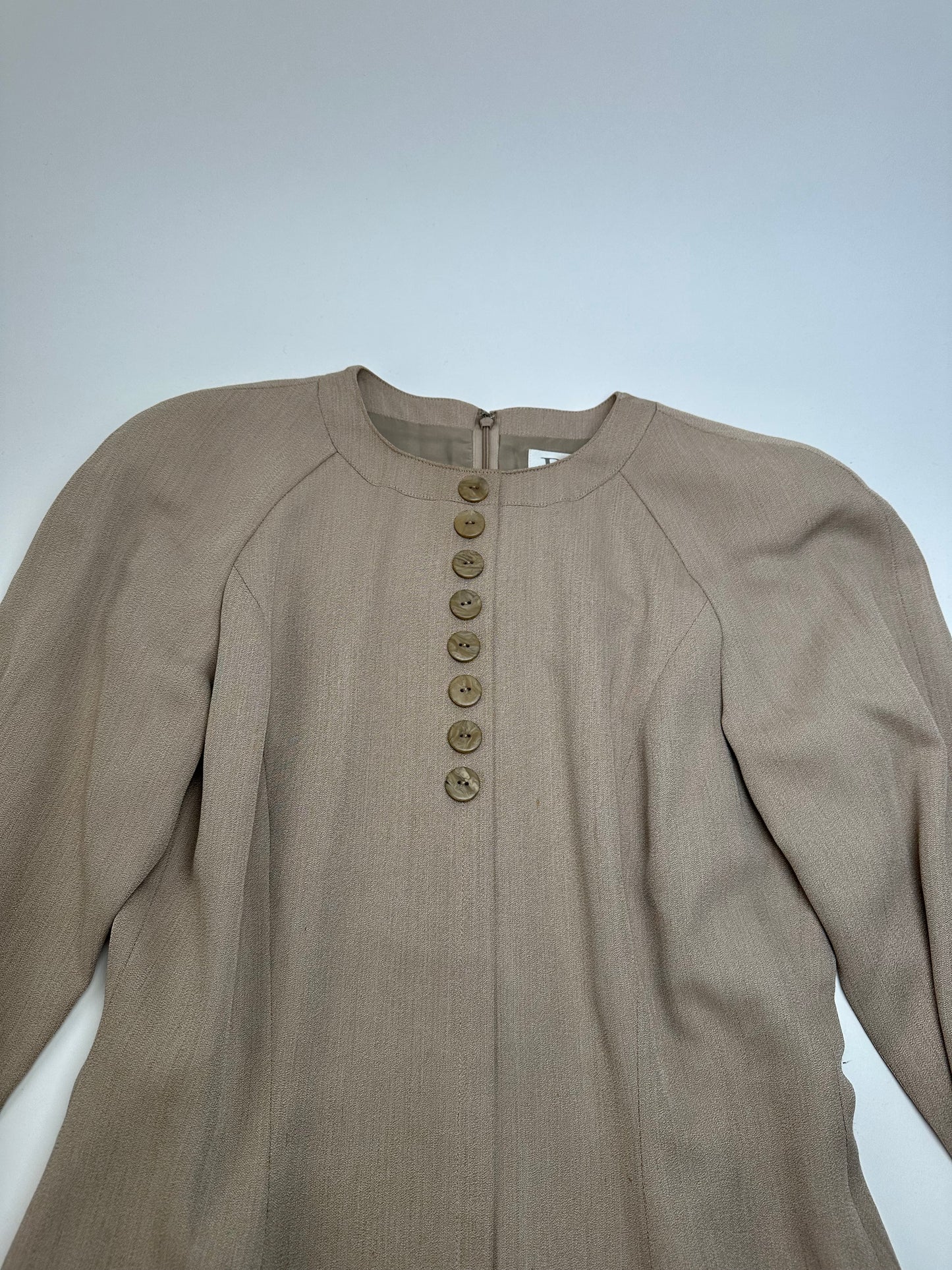 Vintage Dior Silk Blend Dress Y2K Beige