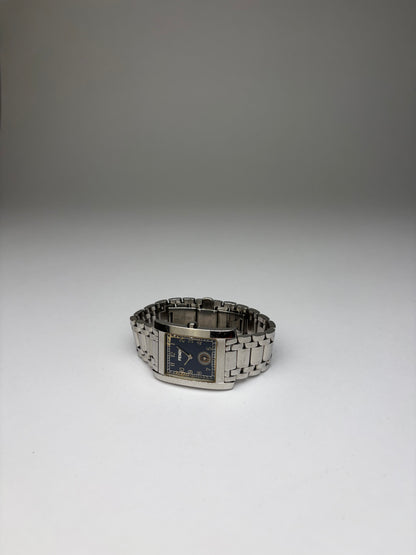 Vintage Fendi Rectangular Bracelet Watch Stainless Steel Navy