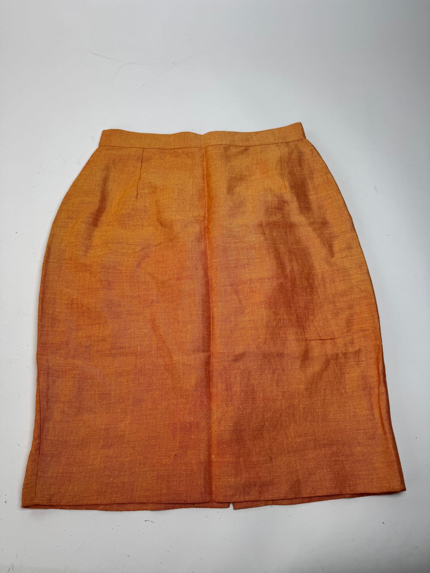 Vintage Fendi Linen Skirt M orange