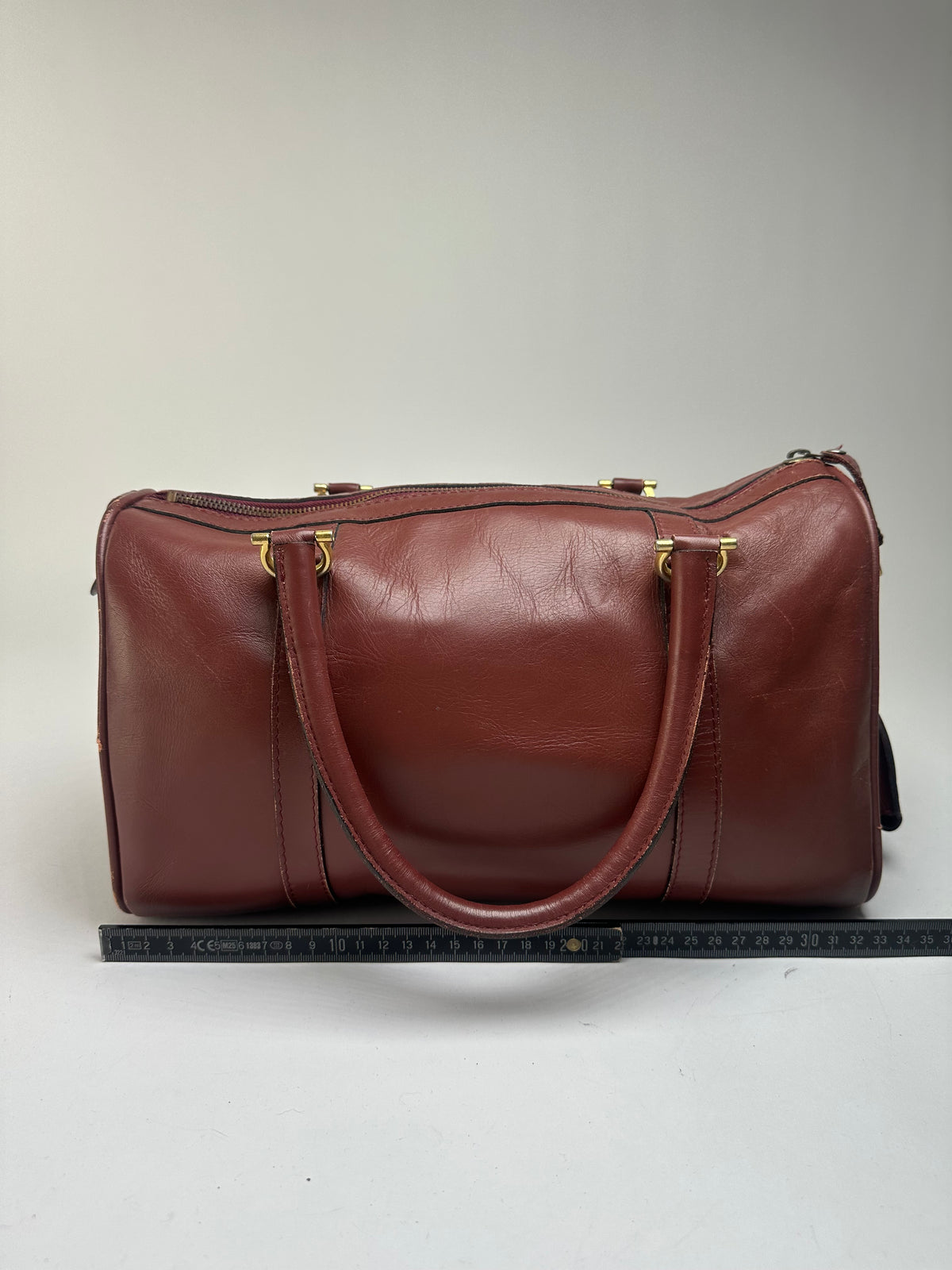 Vintage Cartier Must de Cartier Structured Top-Handle Bag Late 1990s Burgundy