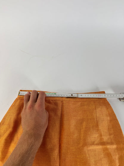 Vintage Fendi Linen Skirt M orange