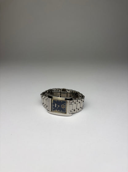 Vintage Fendi Rectangular Bracelet Watch Stainless Steel Navy