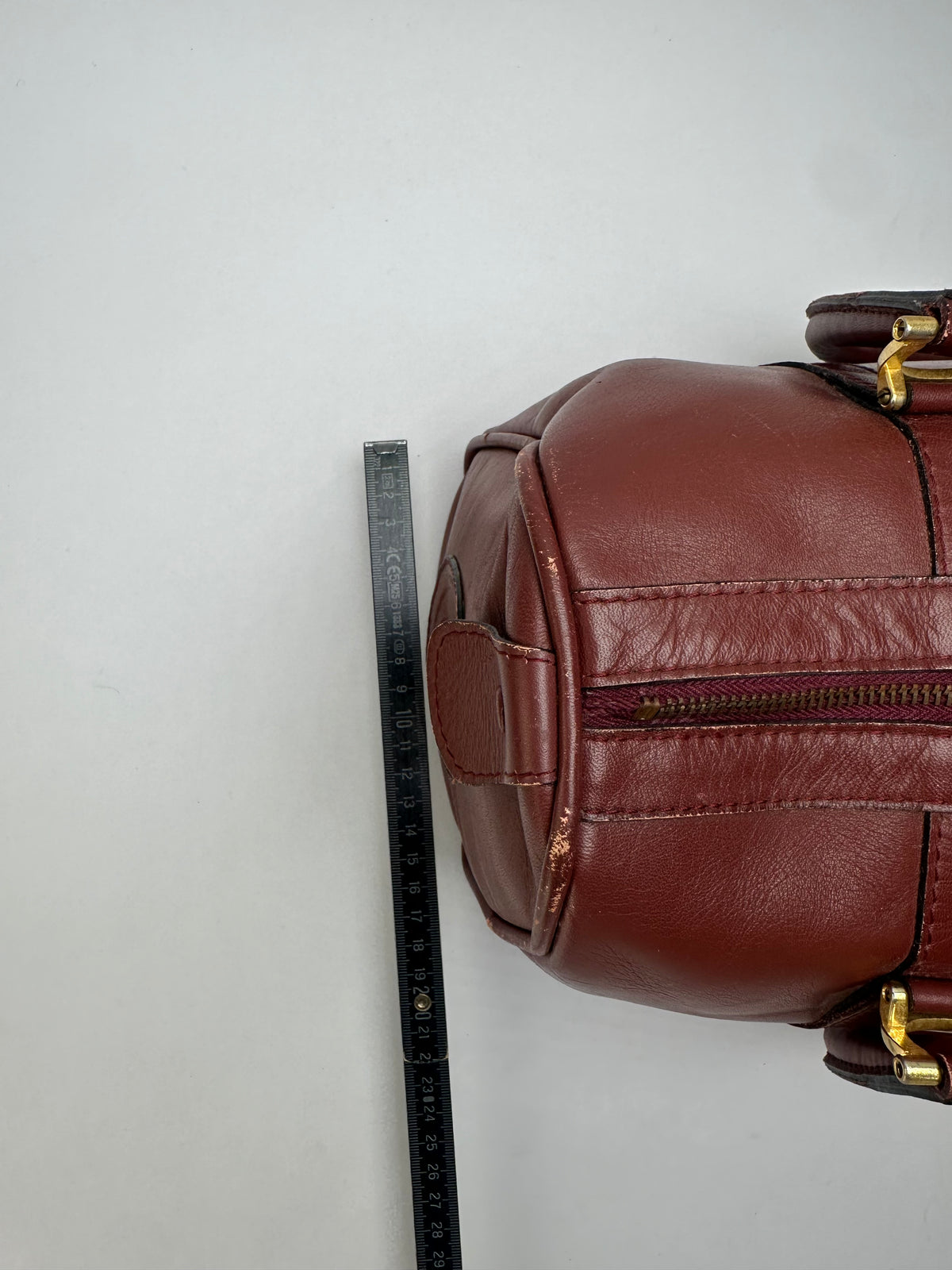 Vintage Cartier Must de Cartier Structured Top-Handle Bag Late 1990s Burgundy