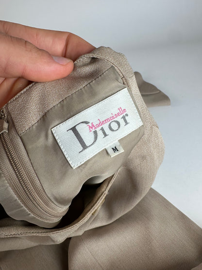 Vintage Dior Silk Blend Dress Y2K Beige