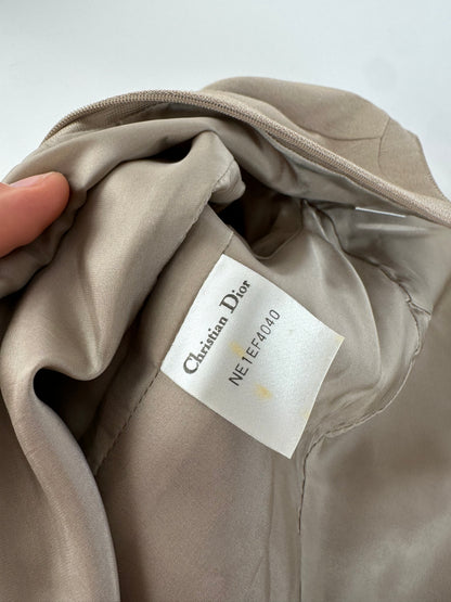 Vintage Dior Silk Blend Dress Y2K Beige