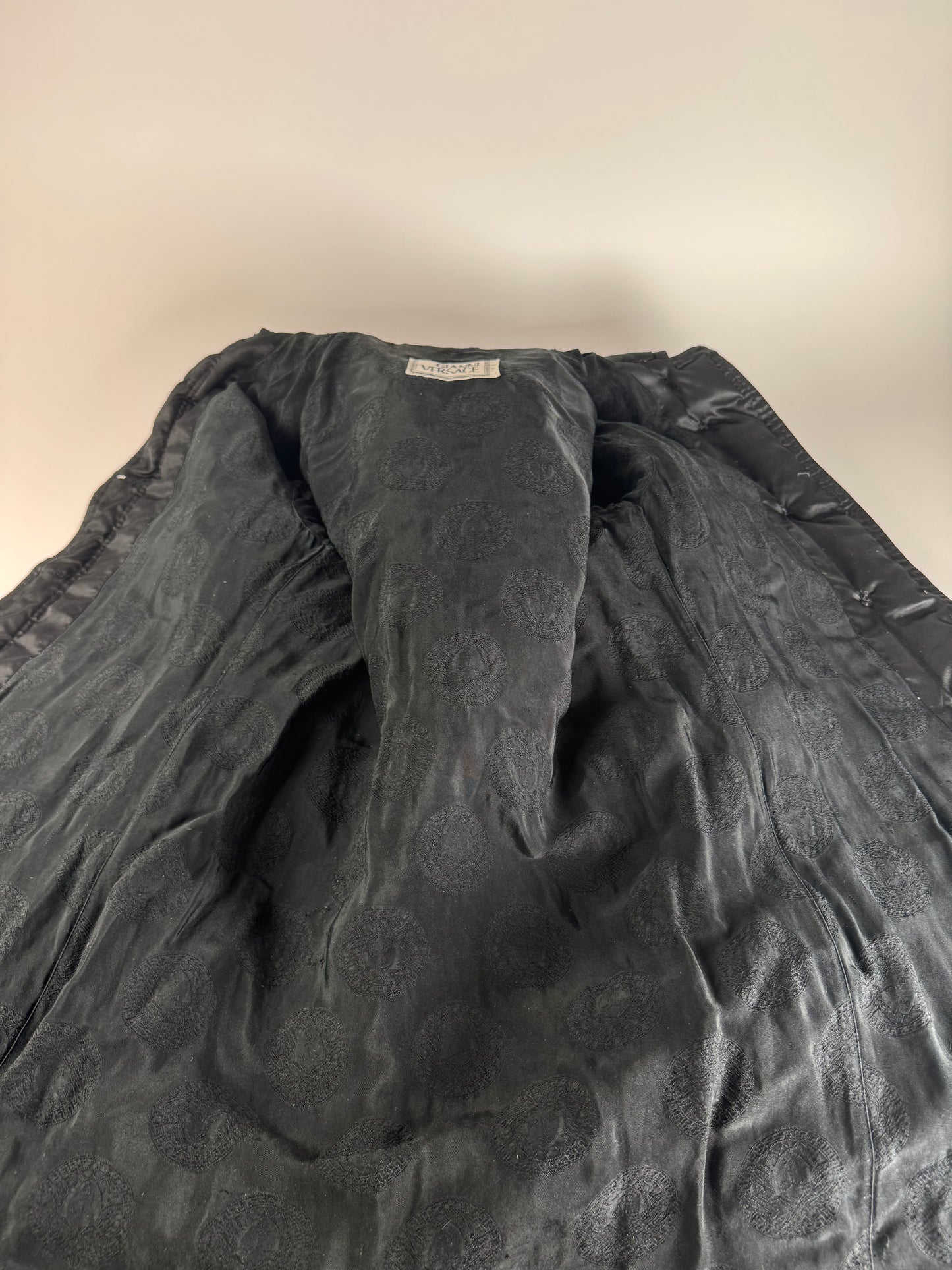 Vintage Gianni Versace Polyester Parka Black 40/L