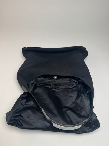 Vintage Gucci Canvas Patent Leather Handbag Black