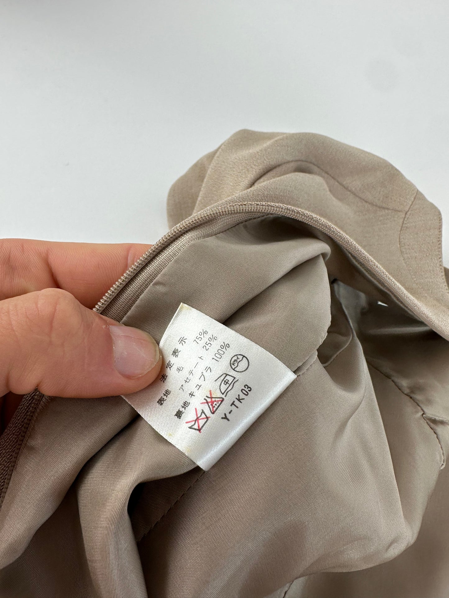 Vintage Dior Silk Blend Dress Y2K Beige