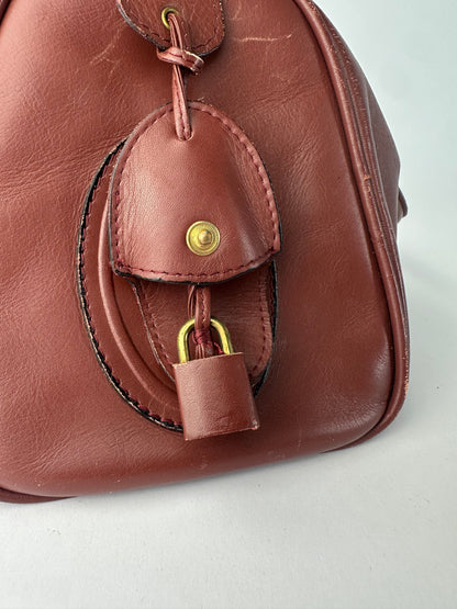Vintage Cartier Must de Cartier Structured Top-Handle Bag Late 1990s Burgundy