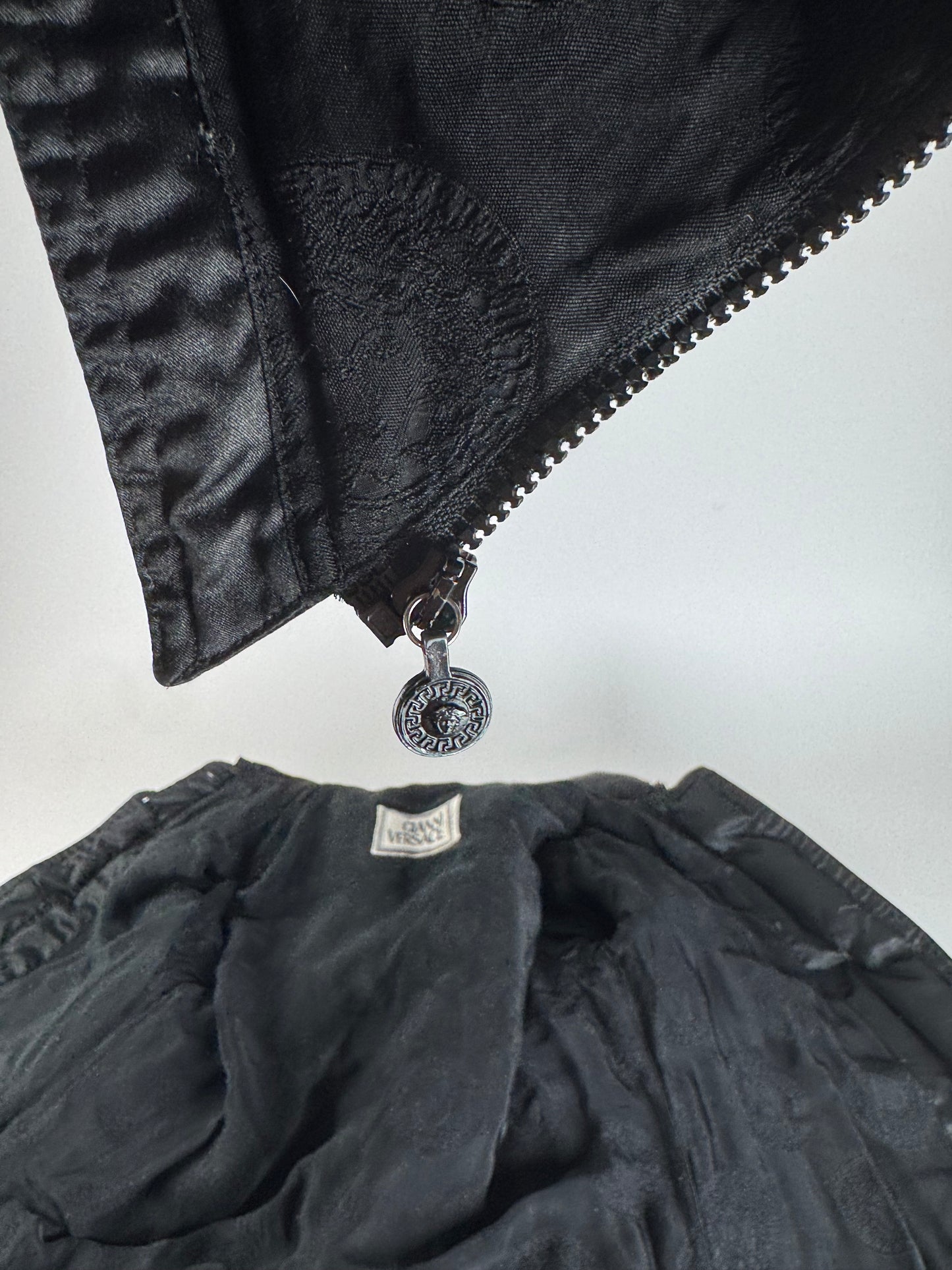 Vintage Gianni Versace Polyester Parka Black 40/L